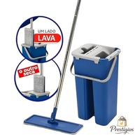Mop Lava e Seca com Balde Duplo, Rotação 360°, 2 Refis de Microfibra e Cabo Ajustável - Limpeza Fácil e Eficiente - imagem 4