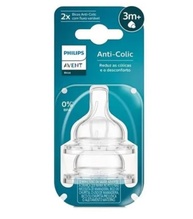 Kit Duplo Bico Anti-Colic 3m+ Philips Avent Fluxo Variável - Silicone Seguro e Livre de BPA - imagem 3