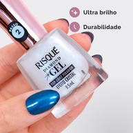 Top Coat Risqué Diamond Gel: Brilho e Durabilidade! - imagem 2