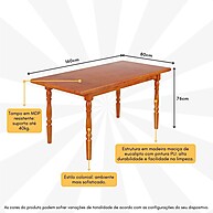 Mesa de Jantar 160cm: Charme e Durabilidade - imagem 2