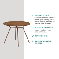 Mesa de Jantar Redonda 1m: Design e Durabilidade - imagem 2