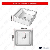 Cuba de Banheiro de Apoio 39x39: Elegância e Durabilidade - imagem 2