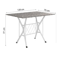 Mesa Itália 1,20m + 4 Cadeiras: Elegância e Durabilidade - imagem 2
