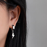 Brincos de Pressão com Raio em Aço Inoxidável: Elegância e Durabilidade - imagem 1