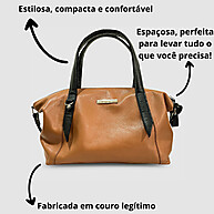 Bolsa Feminina Média Couro Legítimo – Elegância e Durabilidade - imagem 1