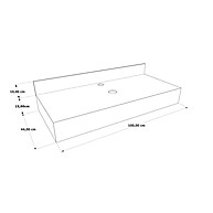 Bancada 100cm Branca em Porcelanato – Elegância e Durabilidade - imagem 2