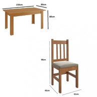 Mesa de Jantar 6 Cadeiras Zamarchi: Elegância e Durabilidade - imagem 2