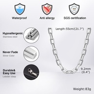 Colar Masculino Aço Inox Retangular: Estilo e Durabilidade - imagem 2
