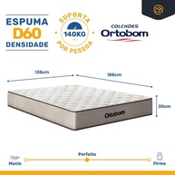 Colchão Casal D60 Ortobom: Firmeza e Durabilidade - imagem 2