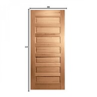 Porta de Madeira Maciça Esel 210x90cm – Design Natural e Durabilidade - imagem 2