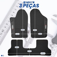 Tapete Borracha Protetor Assoalho Fiat Uno 2014-2023 (3 Peças) - Durabilidade e Limpeza Fácil - imagem 3