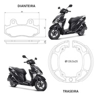 Kit Pastilha e Lona Traseira Honda Elite 125 2019 e Lead 110cc - Segurança e Durabilidade - imagem 4