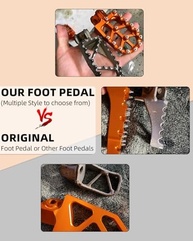 Pedaleiras Largas Billet MX JFG RACING para Kawasaki e KTM - Performance e Durabilidade Laranja - imagem 4
