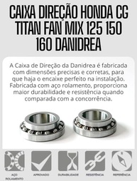 Caixa de Direção Danidrea Honda CG Titan Fan Mix 125/150/160 - Durabilidade e Segurança para Sua Moto - imagem 4