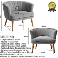 Poltrona Ergonômica Cinza para Sala de Espera | Design Moderno e Alta Durabilidade MOBLAN - imagem 3