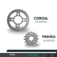 Kit Relação Titan Fan 150 (2004-2015) Smart Fox - Durabilidade e Performance - imagem 5