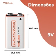 Pilha 9V Black+Decker: Energia Duradoura! - imagem 2