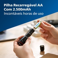Pilhas AA Recarregáveis Philips: Energia Duradoura! - imagem 2