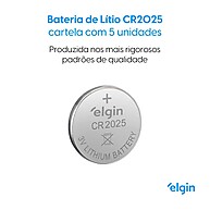 Pilha CR2025 Elgin: Kit 10 Unidades – Energia Duradoura! - imagem 2