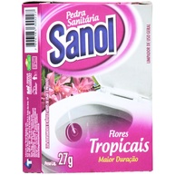 Sanol Pedra Sanitária Flores Tropicais 27g - Fragrância Duradoura e Combate a Bactérias - imagem 1