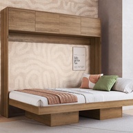 Cama Casal Articulável Horizontal com Portas 140 Hanover Mel - Design Moderno e Conforto Duradouro - imagem 1