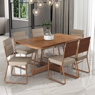 Conjunto de Sala de Jantar Charlotte 6 Cadeiras - Design Moderno e Conforto Duradouro - imagem 1