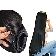 Aplique Tic-Tac 70cm Weng: Cabelo Humano, Fácil e Duradouro - imagem 1