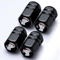 Kit 4 Tampas Válvula Pneu Elefante Alumínio - Acessórios Carro Fofos e Duráveis - imagem 1