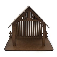 Casa Rústica para Presépio em MDF 20 cm - Decoração Natalina Elegante e Durável - imagem 2