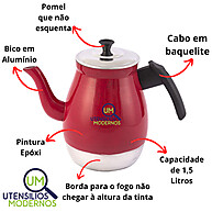 Bule de Café Alumínio 1,5L: Prático, Rápido e Durável - imagem 1