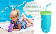 Copo de Silicone com Canudo Removível para Crianças - 340g, Seguro e Durável (Roxo) - imagem 5