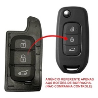Capa Botões Borracha Chave Controle Kwid Duster Sandero Logan 3 Botões - Reparo Essencial - imagem 3