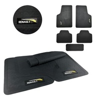 Jogo de Tapete Borracha Universal Renault Captur, Clio, Duster, Kwid, Sandero e Mais - 5 Peças Bordado Personalizado Lavável Durável Preto - imagem 2