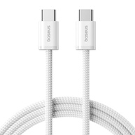 Cabo Baseus Dynamic 4 USB-C 100W 2m - Carregamento Rápido PD, Compatível com iPhone 15/16, Notebook, Tablet - Transferência 480Mbps, Chip Segurança, TPE Reforçado (Branco) - imagem 2
