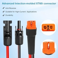 Cabo Solar XT60i 10 AWG: Conexão Poderosa para Sua Estação de Energia Portátil e Painéis Solares - imagem 3