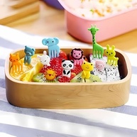 Kit 10 Mini Garfinhos Infantil com Design Animal - Para Petiscos, Frutas e Sobremesas Divertidas - imagem 3
