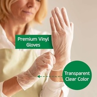 Luvas Descartáveis De Vinil Para Cozinhar E Preparar Alimentos - 100 Luvas Descartáveis Transparentes Sem Látex - Luvas Seguras Para Alimentos Para Churrasco, Cozinhar, Preparar Aliment - imagem 3