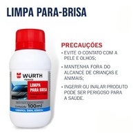 Kit 3 Limpador de Para-brisa Wurth 100ml: Visibilidade Cristalina e Segurança Máxima - imagem 5
