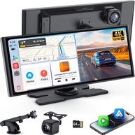 Tela CarPlay 10.4" 4K com Câmeras Frontal e Traseira - Conectividade Sem Fio e Espelhamento para Android/iOS - imagem 1