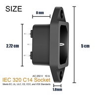 Pacote com 10 Adaptadores de Tomada IEC 320 C14 250V 10A - Conexão Segura e Profissional - imagem 4