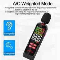 Medidor de Ruído Digital Portátil 30-130dB com LCD Retroiluminado e Barra Analógica - imagem 5