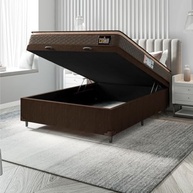 Cama Box Baú Casal com Colchão Pillow Top D33 - Conforto e Armazenamento em 138x188cm - imagem 3