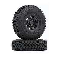 Conjunto de Pneus e Rodas 1.55" 1/10: Performance Off-Road e Estilo Preto para seu Carrinho RC - imagem 4