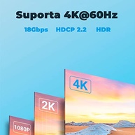 Cabo HDMI 2.0 Slim Vention 1.5m: Imagem 4K Ultra HD e Som Imersivo - imagem 3