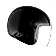 Capacete Moto Aberto Fly F-17 Preto Brilhante: Estilo e Segurança para Todos! - imagem 1