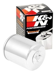 Filtro de Óleo Cromado K&N KN-171 para Harley Davidson Softail, Dyna e Touring - imagem 1