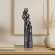 Estátua Mãe e Filha 18cm - Presente Significativo Pintado à Mão - imagem 3