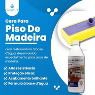 Cera para Piso de Madeira Brilhante e Resistente 1L W&W com Aplicador - Proteção Duradoura com Brilho Intenso - imagem 4
