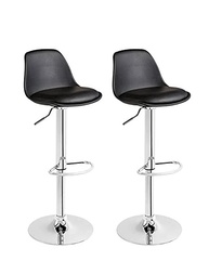 Kit 2 Banquetas Giratórias Eames com Ajuste de Altura - Ideal para Cozinha e Área Gourmet - imagem 2