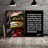 Kit 2 Quadros Ayrton Senna Frase Motivacional com Moldura 60x40 cm - Decore com Paixão e Inspiração - imagem 4